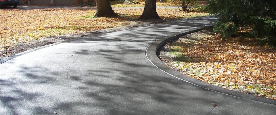 stamped concrete driveway