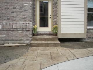 stamped concrete steps