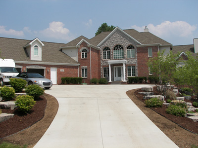 large decorative driveway
