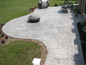 stamped concrete patio